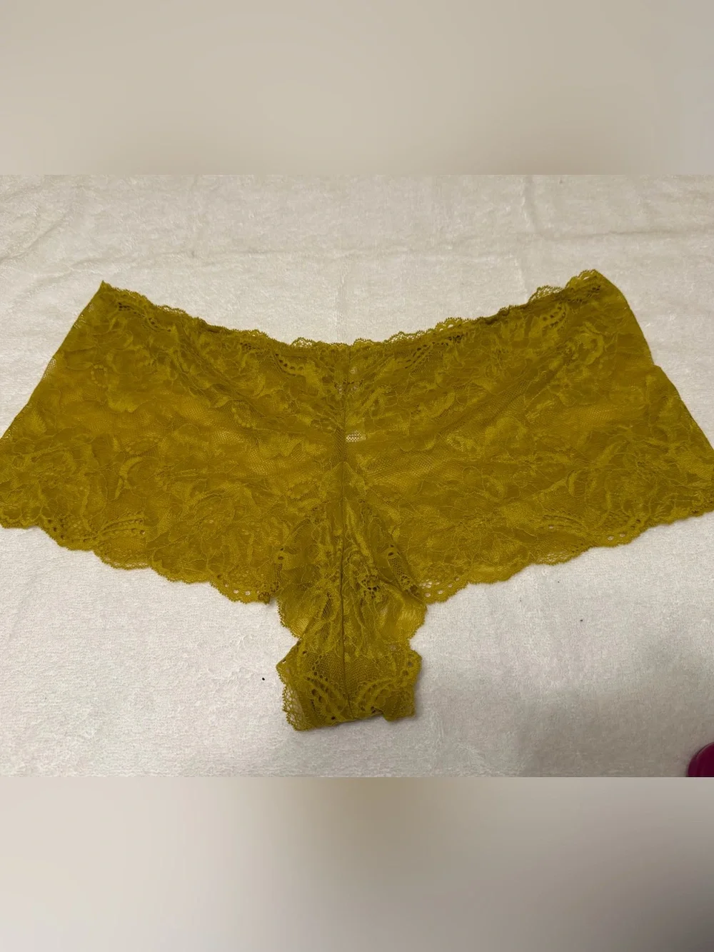 Cacique Women's Lace Cheeky Short Panty - Gold